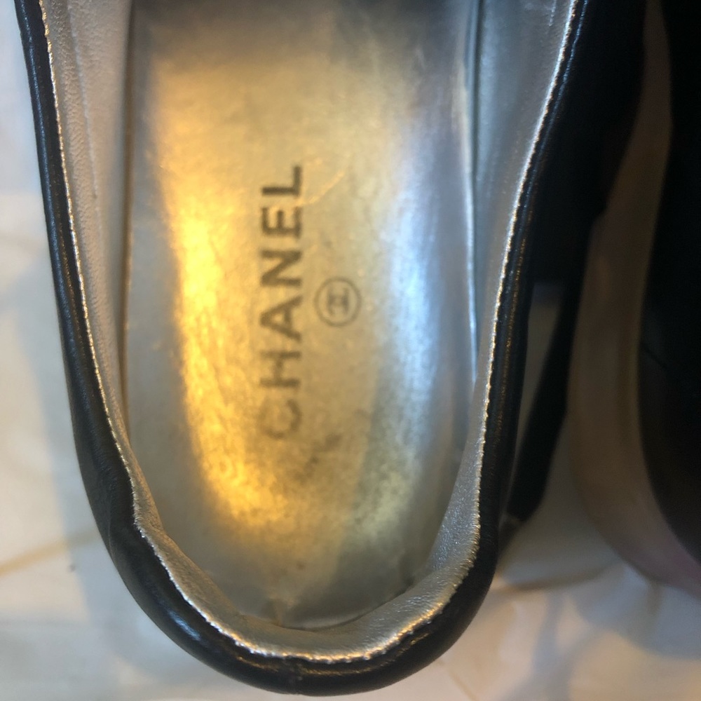 Chanel black leather sneakers # 94669 authentic in original box with dust bag - Picture 10 of 11